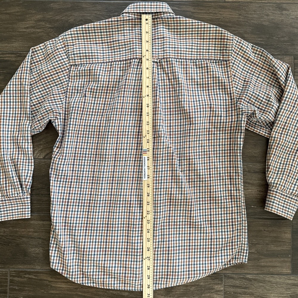 Pendleton Shirt Men L Merino Wool Pima Cotton Plaid Canterbury Cloth Button Down - Picture 8 of 8